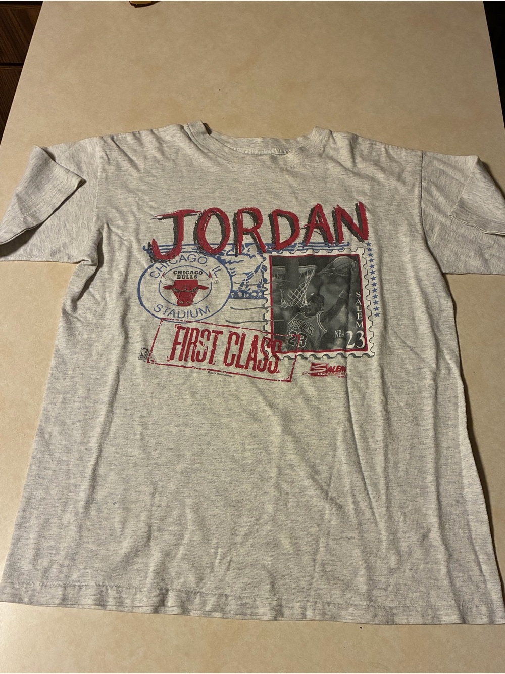 Michael Jordan Chicago Bulls Vintage 'First Class' Graphic Tee Medium Large